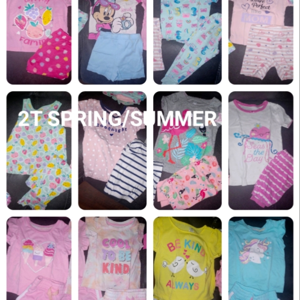 12 Sets of 2T Spring Summer Clothes Lot